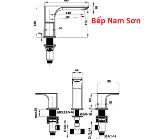 VÒI CHẬU 3 LỖ HAFELE