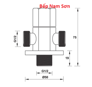 VAN CHIA 2 ĐƯỜNG NƯỚC HAFELE 495.61.252