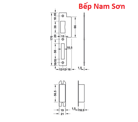 Thân khoá, cho cửa bản lề, Startec, cấp 3, phòng tắm/WC - Ảnh 5
