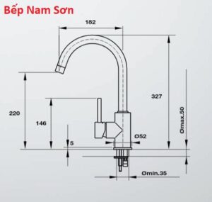 Vòi bếp Blanco Mida - màu chrome