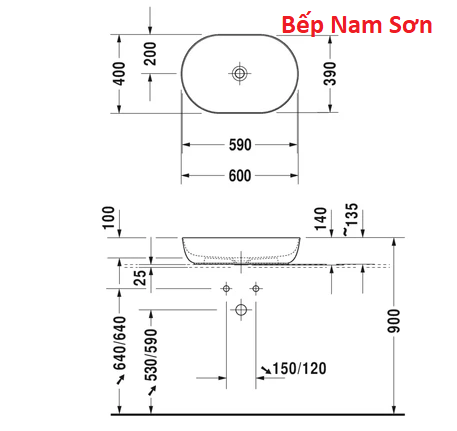 CHẬU ĐẶT BÀN DURAVIT 588.45.181 - Ảnh 3
