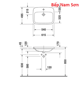 CHẬU DƯƠNG VÀNH DURAVIT