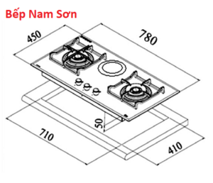 Bếp ga CGW LUX 78 2G 1P