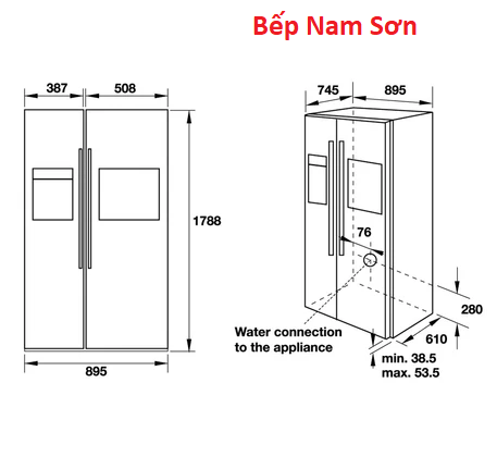 TỦ LẠNH SIDE-BY-SIDE HAFELE 534.14.250 - Ảnh 3