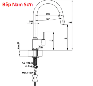 Vòi bếp Häfele HT19-CH1P201