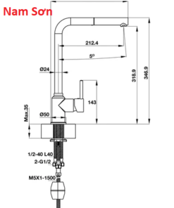 VÒI BẾP HÄFELE 570.50.290 - Ảnh 3
