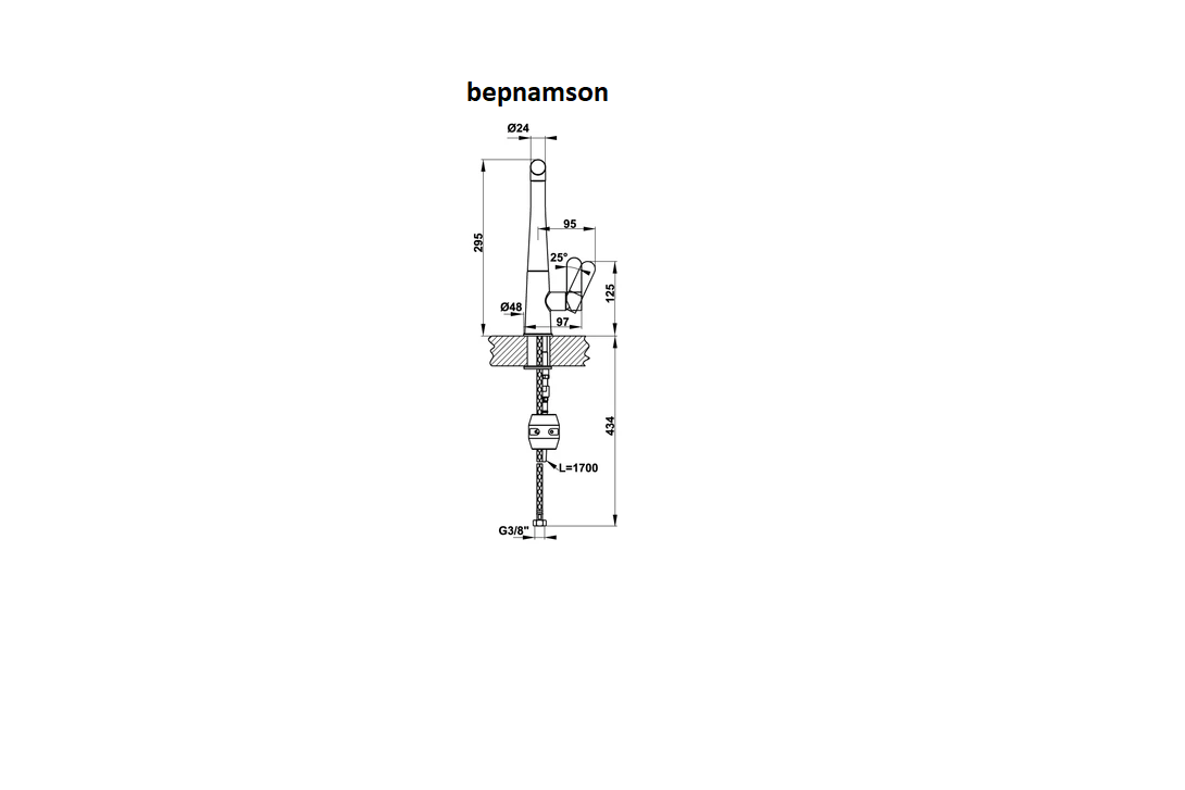 VÒI BẾP HÄFELE HYDROS HT-C295 570.82.200 - Ảnh 3