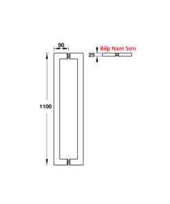Tay nắm kéo vuông màu đen 903.08.507 - Ảnh 3