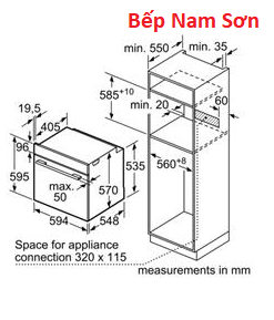 Lò nướng âm tủ Bosch HBS534BS0B Serie 4 - Ảnh 4