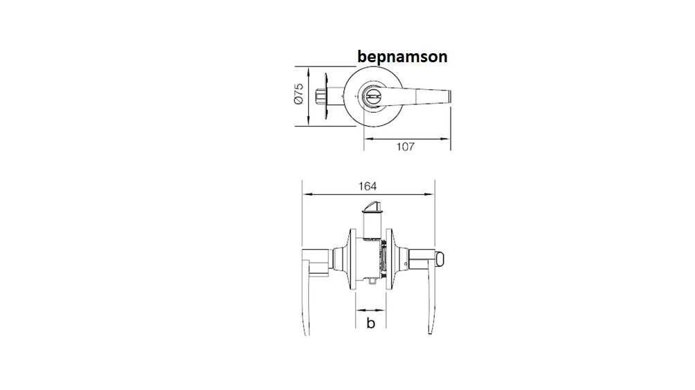Bộ khóa tay nắm cửa toilet 489.10.174 - Ảnh 4