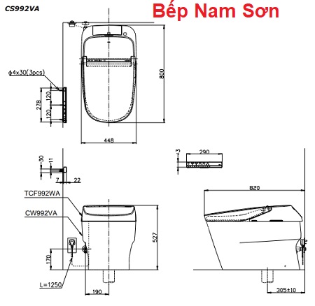 Bồn cầu thông minh NEOREST XH I CW992VA/TCF992WA/T53P100VR - Ảnh 3