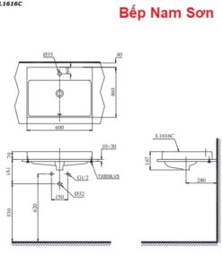 Chậu đặt bàn cao cấp Toto L1616C - Ảnh 3