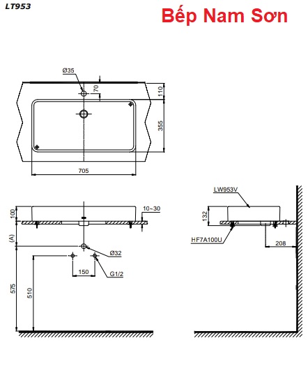 Chậu đặt trên bàn Toto LT953 - Ảnh 3