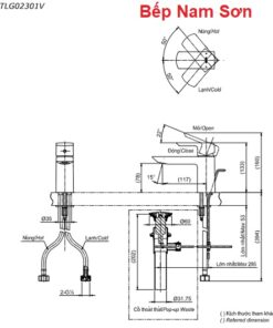 Vòi chậu gật gù nóng lạnh GR TLG02301V - Ảnh 3