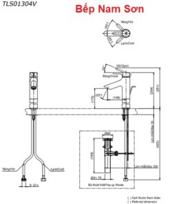 Vòi chậu gật gù nóng lạnh LB TLS01304V - Ảnh 3