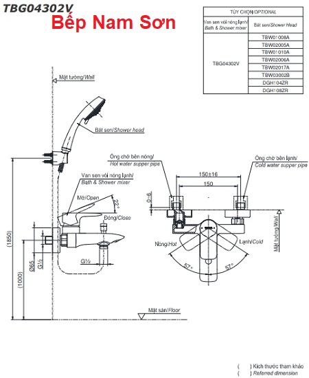 Bộ sen tắm nóng lạnh GA TBG04302V/TBW02005A - Ảnh 3