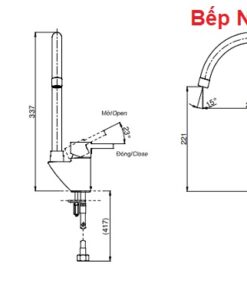 Vòi bếp nóng lạnh DK307AS - Ảnh 3