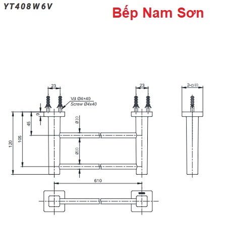 Thanh vắt khăn YT408W6V - Ảnh 3