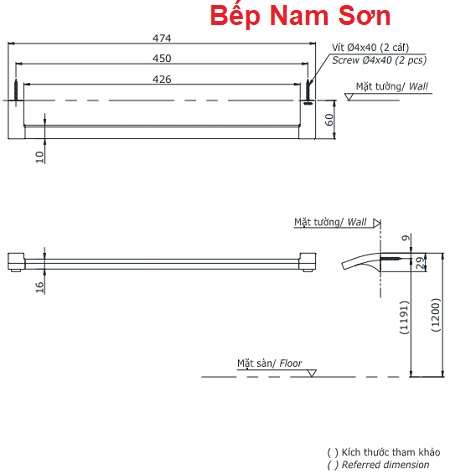 Thanh vắt khăn YT903S4V - Ảnh 3