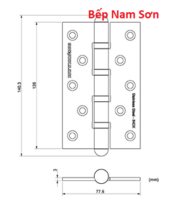 Bản lề lá inox 04 - Ảnh 5