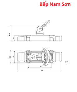 Chốt Cremone 08 Sơn trắng - Ảnh 5