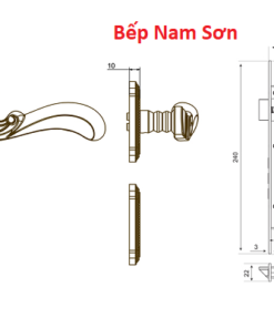 Khoá tay nắm phân thể HC 85 PRINCE PVD GOLD - Ảnh 5