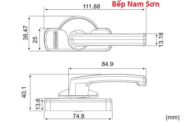 Khoá sò sơn đen