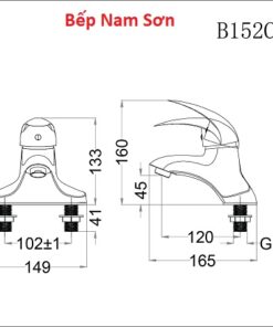 Vòi Lavabo Nóng Lạnh B152CP - B152CU - Ảnh 3
