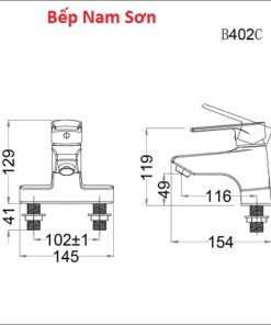 Vòi Lavabo Nóng Lạnh B402CP - B402CU - Ảnh 3