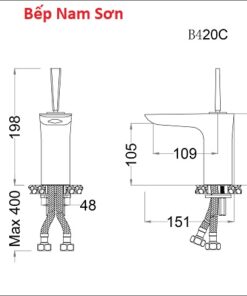 Vòi Lavabo Nóng Lạnh - B420CU - BT420CU - Ảnh 3