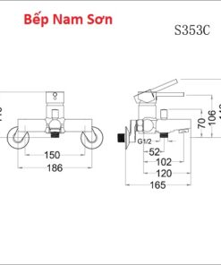 Vòi Sen Gạt Nóng Lạnh - S353C - Ảnh 3