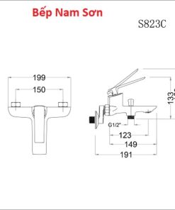 Vòi Sen Gạt Nóng Lạnh - S823C - Ảnh 3