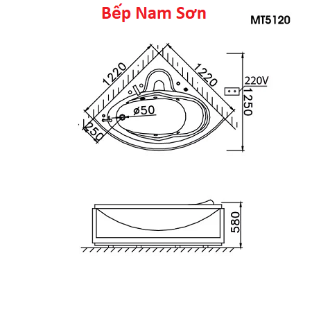 Bồn tắm sục MT5120A