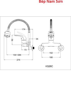Vòi Bếp Nóng Lạnh - K526C - Ảnh 3