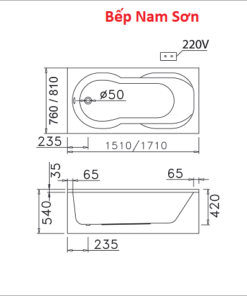 Bồn Tắm MT0350L/R MT0350 AT0350L/R AT0350 - Ảnh 3