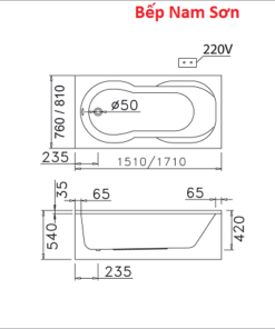Bồn Tắm MT0370L/R MT0370 AT0370L/R AT0370 - Ảnh 3