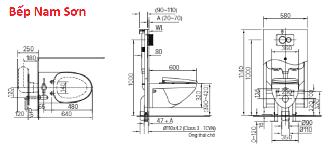 Bồn cầu treo tường INAX AC-23PVN - Ảnh 5