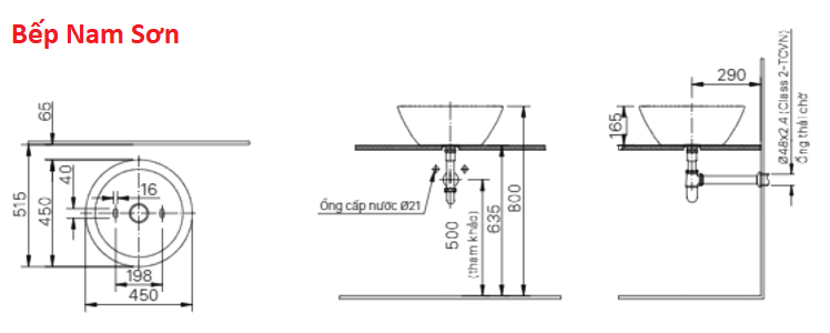 Chậu rửa đặt bàn INAX AL-445V - Ảnh 3