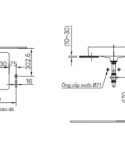 Chậu rửa đặt bàn INAX AL-536V(EC/FC/GC) - Ảnh 3