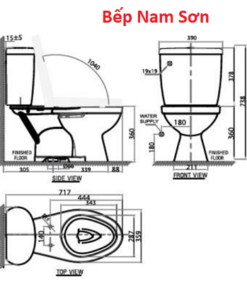 Bồn cầu 2 khối Winston American VF-2395 - Ảnh 3