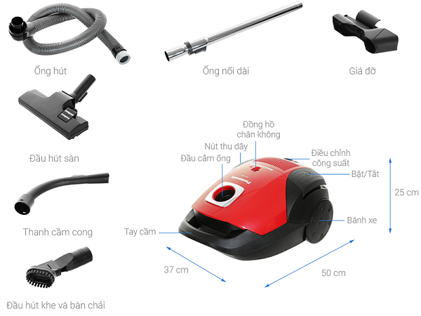 Máy hút bụi có túi Panasonic MC-CG525RN49 - Ảnh 10