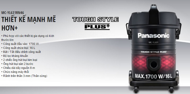 Máy hút bụi công nghiệp Panasonic MC-YL631RN46 - Ảnh 6